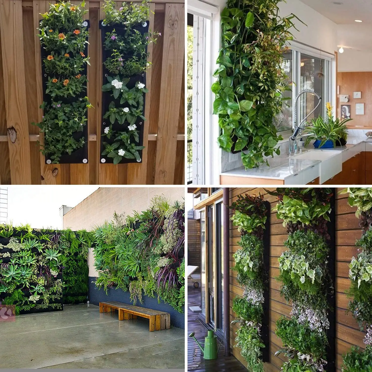 Vertical Hanging Garden Planter, Flower Pots, Layout, Waterproof Wall Mount, Grow Bag, Indoor and Outdoor Use, New Design