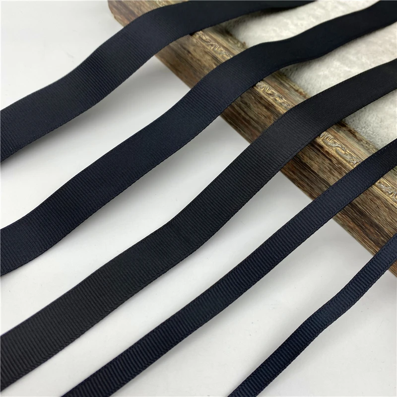 5ayrds/Lot 6/10/15/20/25/38/50mm Black Grosgrain Ribbon For Wedding Christmas Decoration DIY Bows For Crafts Gift Wrapping