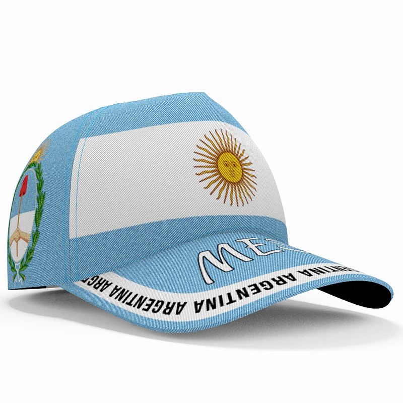 Argentina Baseball Caps Free Custom Name Travel Arg Country Gyms Messi Hats Ar Flags Spanish Argentine Nation Diy Words Headgear