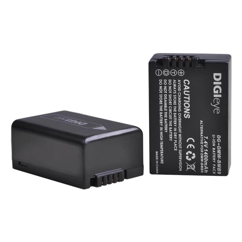 1400mAh DMW-BMB9 BMB9E BMB9PP Battery + LED Dual Charger for Panasonic Lumix DC-FZ80 FZ40K FZ45K FZ47K Z48K FZ60 FZ70 FZ100