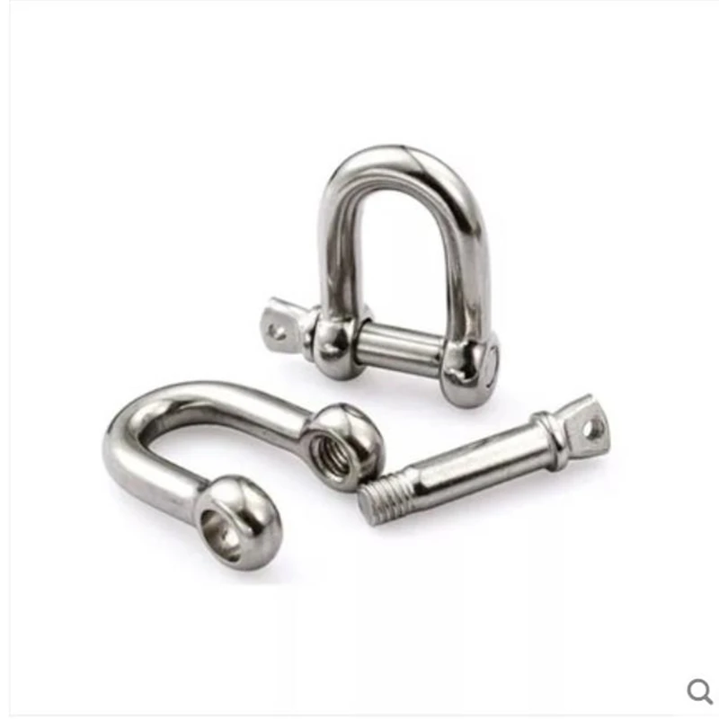 M4 M5 M6 M8 M10 M12 M16 Straight D shackle stainless steel D Type short Breaking D Rigging Shackle Hooks boat rigging