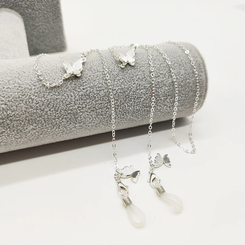 Women Eyeglass Chain Butterfly Charm Pendant Sunglass Holder Strap Eyewear Retainer Necklace