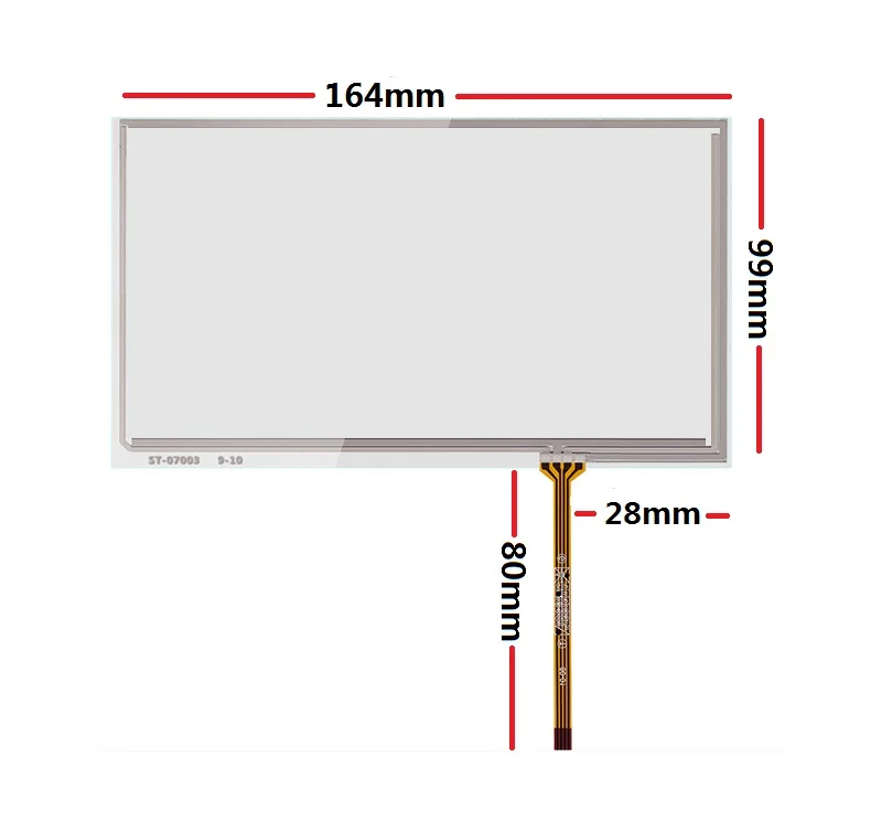 New 7-inch touch screen 164*99mm for HSD070IDW1-D00 A20 A21 AT070TN90