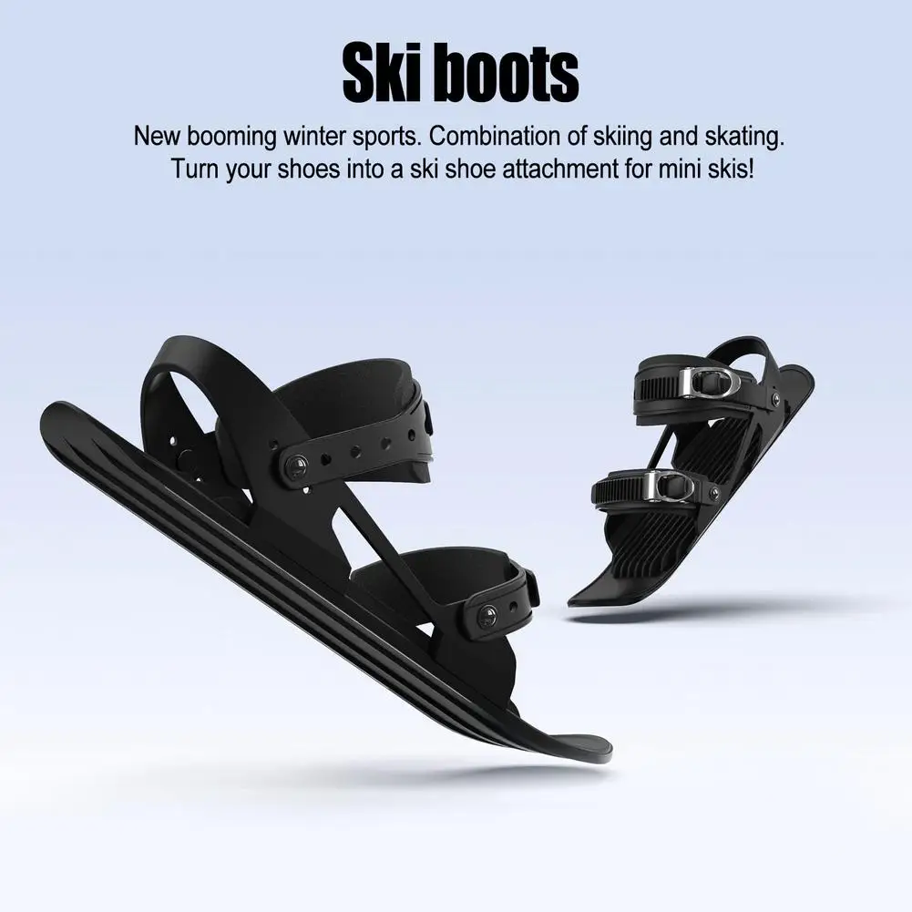 New Mini Ski Skates For Snow The Short Skiboard Snowblades High Quality Adjustable Bindings Portable Skiing Shoes Snow Board