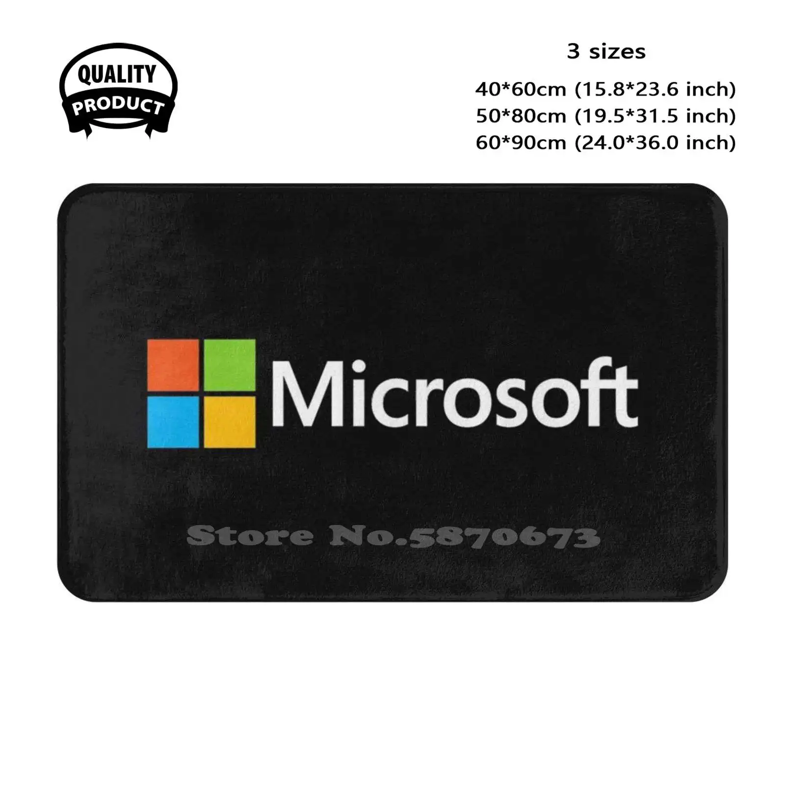 Microsoft Windows Soft Cushion Home Carpet Door Mat Car Rug Microsoft Azure Logo Enterprise Technology Office Windows Bill