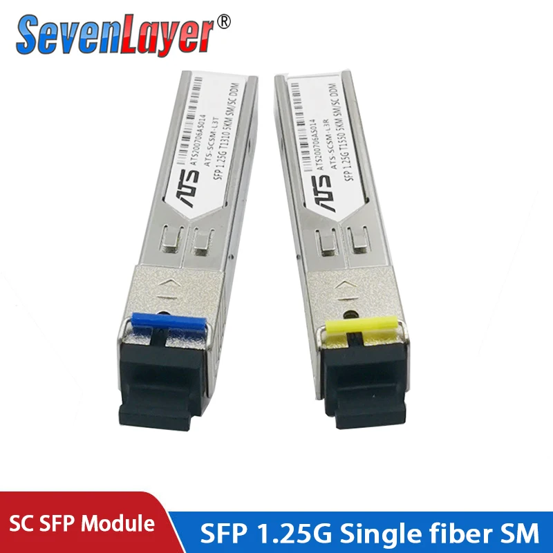 SFP Module 1.25G SC BiDi 1310nm/1550nm WDM switch  SFP Transceiver module with Switch with DDM Function Compatible with Mikrotik