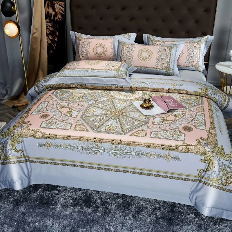 

1000TC Egyptian Cotton Silky Luxury Royal Hotel Style Duvet Cover Set Queen King 4pcs Bohemian Bedding Set Bed Sheet Pillowcases