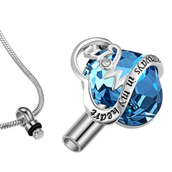 Mom,Dad,Pet Always in My Heart Memorai Keepsake Pendant Ash Urn Cremation Heart Necklace Jewelry