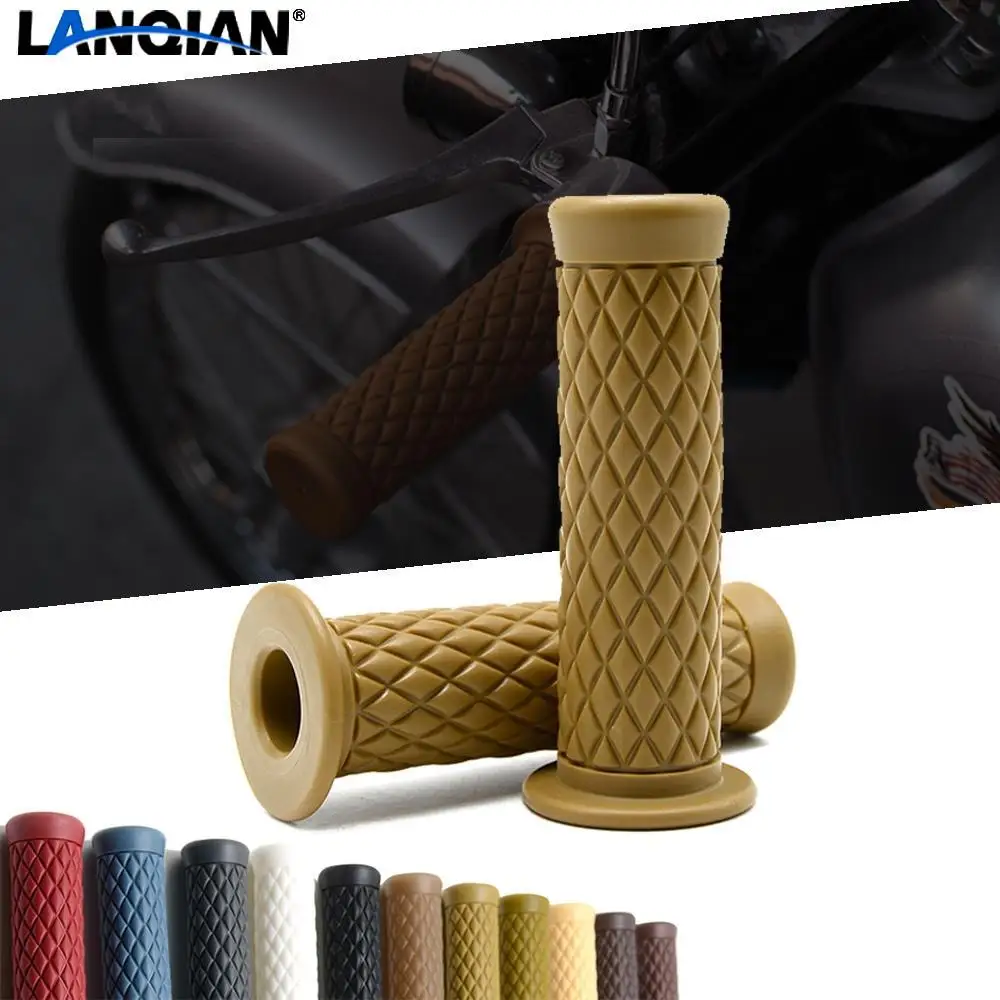 

7/8''22MM Vintage Universal Motorcycles Silicone handlebar Hand Grip Bar End For dirt bike husqvarna yamaha honda BETA bmw