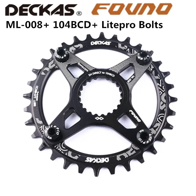 Fovno Disk Grab ML-008 Chainring Adapter Deckas 104BCD Round Litepro Bolts 5 Pcs ML-008 Shimano 12 Speed 104BCD For MTB