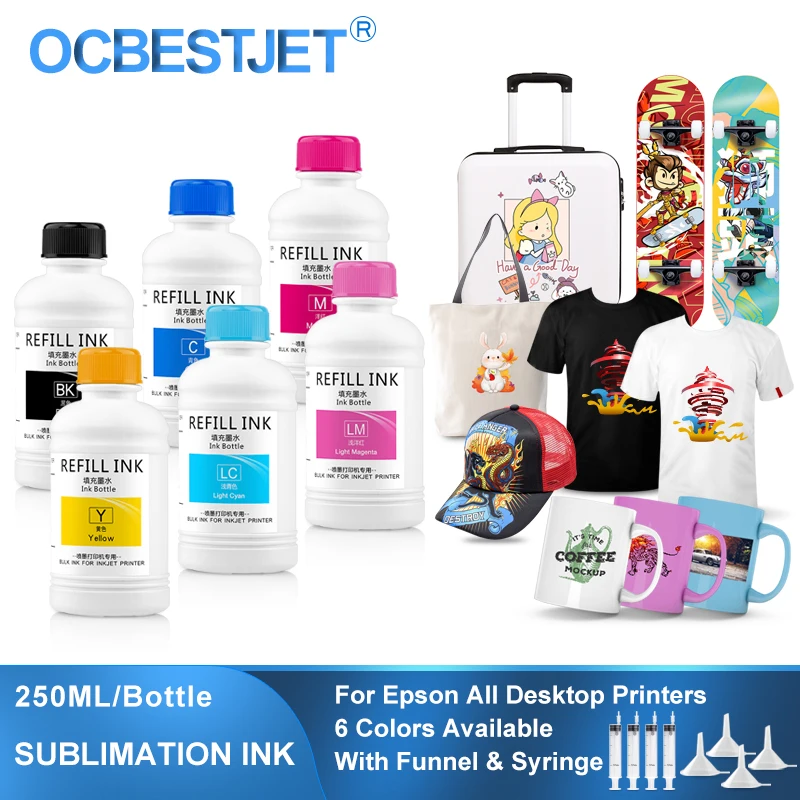 250ML Universal Sublimation Ink For Epson All Desktop Printer L1800 L8051390 XP600 TX800