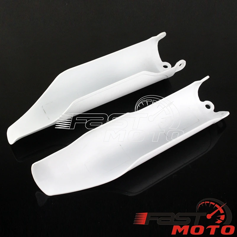 White Black Plastic Fork Guard Front Shock Absorbe Cover Protector For Honda CR125 CR250 CR500 CRF250 CRF450 CRF 250 450 R X RX