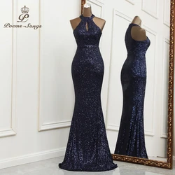 Sexy blue evening dress vestidos de fiesta robe de soiree party dress Bridesmaid dress Bridal dress gown for women party elegant