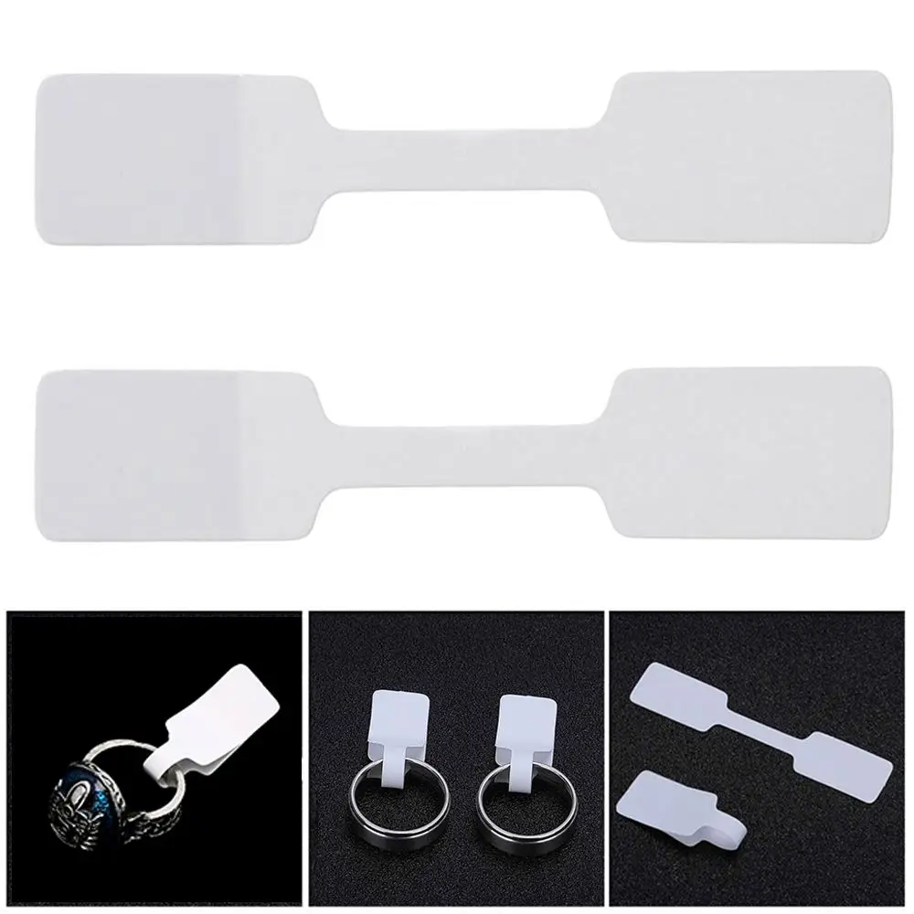 100pcs Practical Size Price Label Tags Blank Jewelry Sticky Necklace Ring Sticker Bracelet Display Tags Stickers