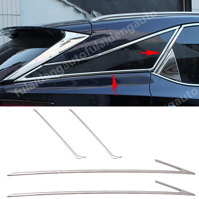 

4pcs For Lexus RX350 RX450H 2016-2019 stainless steel Chrome Rear Window Side Window Trim Moulding Car Accessories