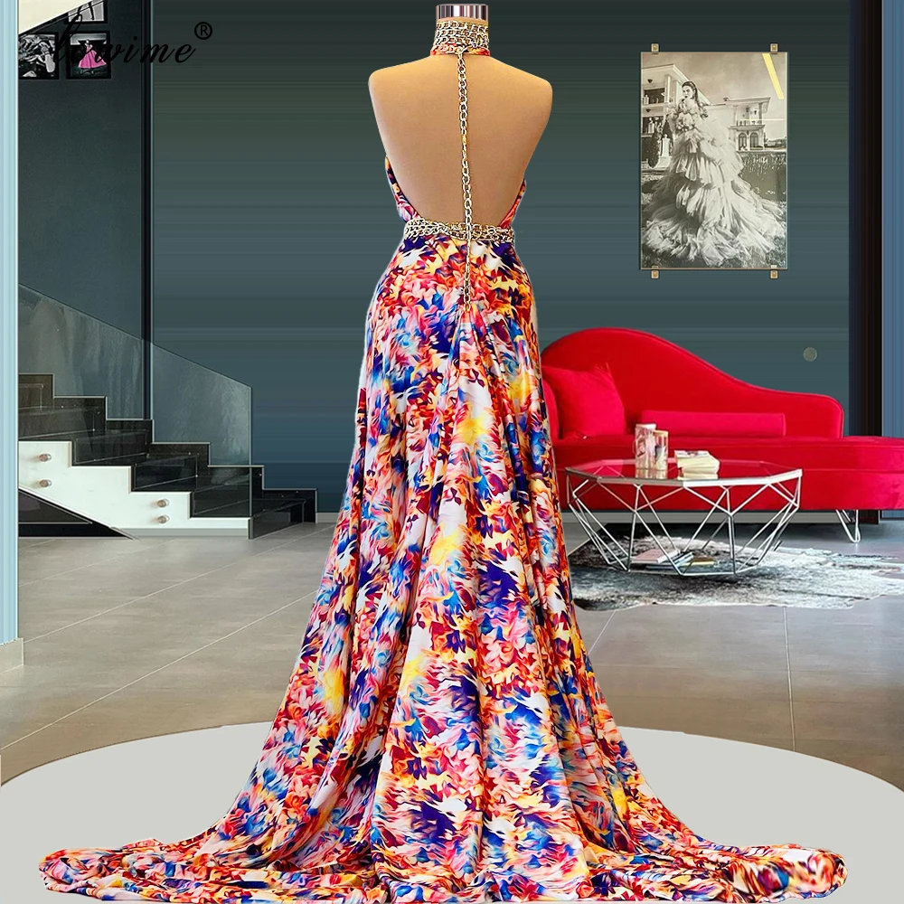 Haute Couture Backless Celebrity Dresses Halter Boho Red Carpet Dresses Daily Wear Women Photography Dresses Vestidos De Fiesta