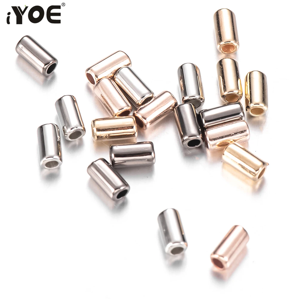 iYOE 100/200/300pc 3X6mm Multicolor Cylinder Tube Beads Loose Spacer CCB Beads For Jewelri Findings Making Bracelet Needlework