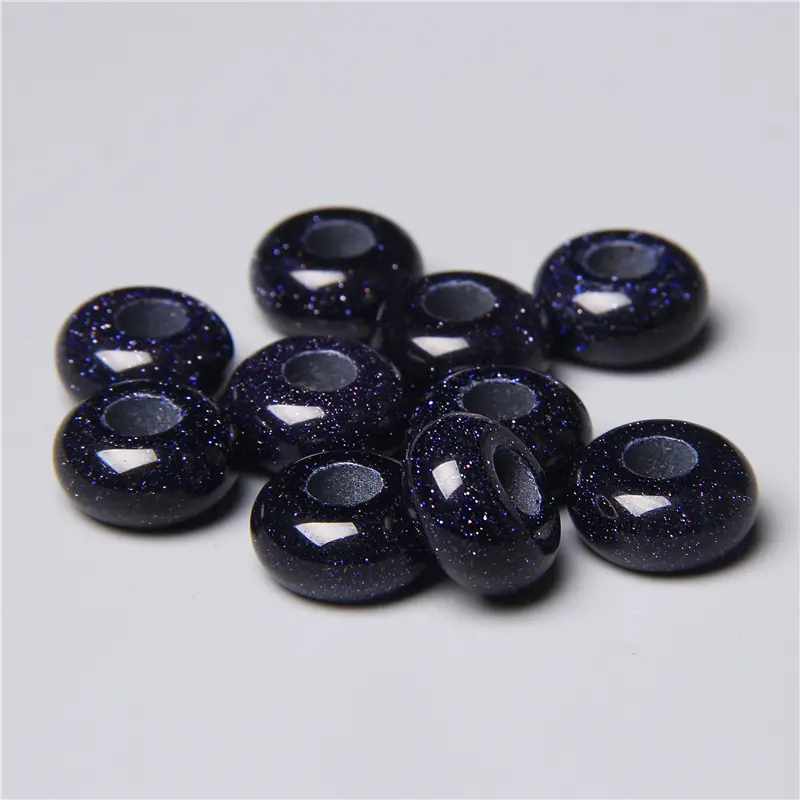10pcs/Lot 8x14mm 5mm Big Hole Natural Round Jades Jaspe Stone Crystal Spacer Beads Charm Pendant For Jewelry Making Accessories - Image 31