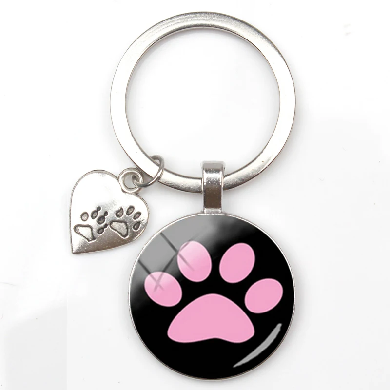 جديد الحب قلادة المفاتيح باو طباعة حلقة رئيسية الكلب زوجين الفضة مطلي المفاتيح لأصدقائك هدايا عيد الميلاد للأصدقاء