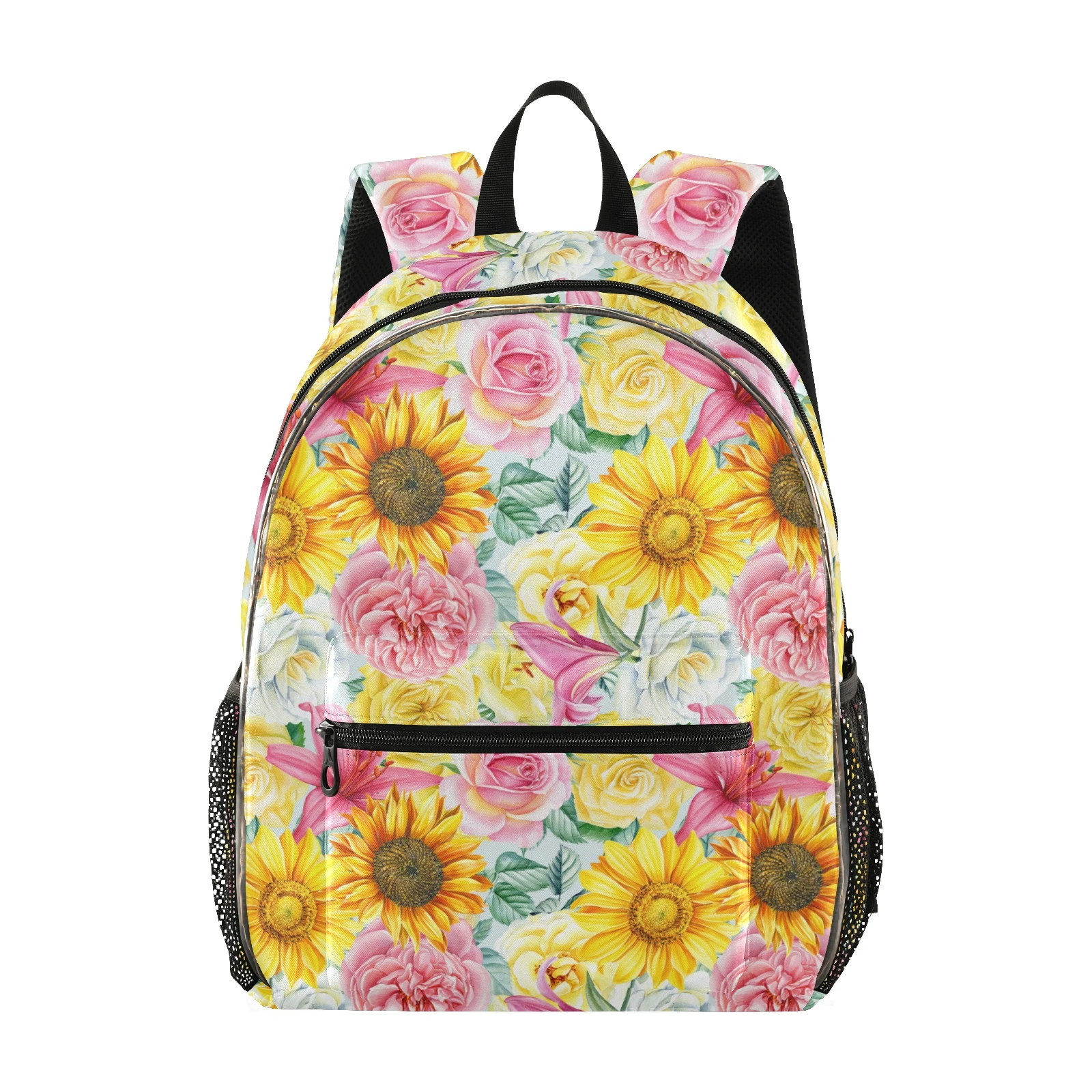 

Schoolbag Student School Backpack Sunflower Rose Flower Printed Waterproof Bagpack Primary Book Bags For Teenage Girls kids