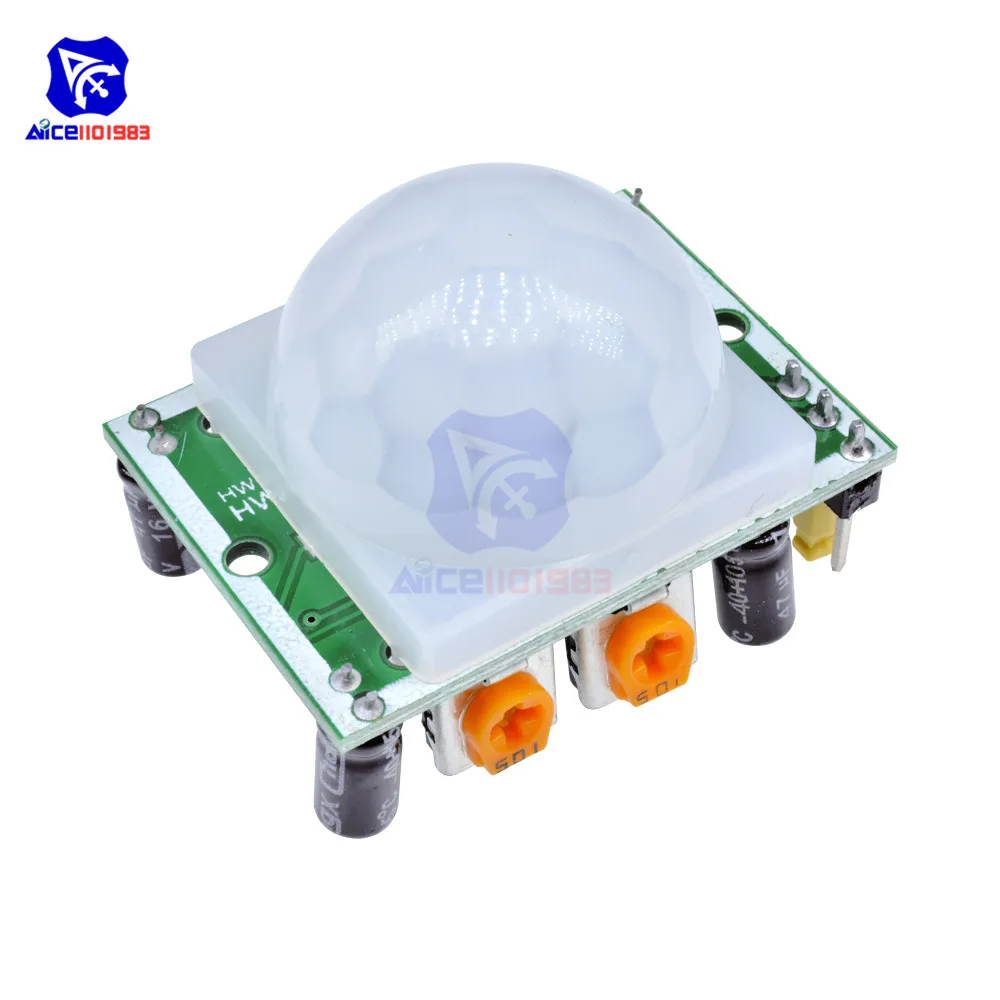 HC-SR501 HC-SR505 Einstellbares IR-Pyroelektrisches Infrarot-Bewegungserkennungsmodul AM312 Modul Bewegungssensor SR501 Halterung für Arduino – Detail 8