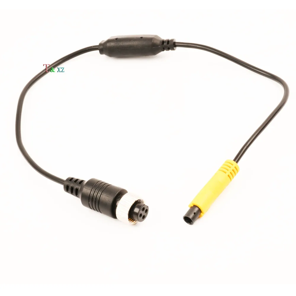 T& xz 4 Pin Aviation Head Female to Male Extension Cable Adapter Converter for Rear View Camera Front camera parking assiatance