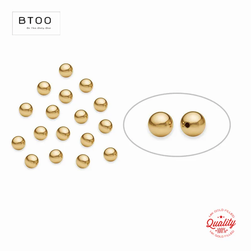 Echte 14K Goldfilled Runde Nahtlose Perlen Goldperlen für Schmuckherstellung Handgemachtes DIY-Zubehör Gold-Schmuckkomponenten Saatperlen – Detail 20
