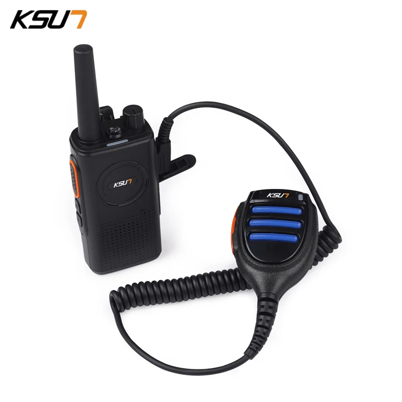 Walkie-talkie con micrófono de mano, Radio, altavoz, PTT, para Walkie Talkie KSUN Baofeng TYT Ham Radio