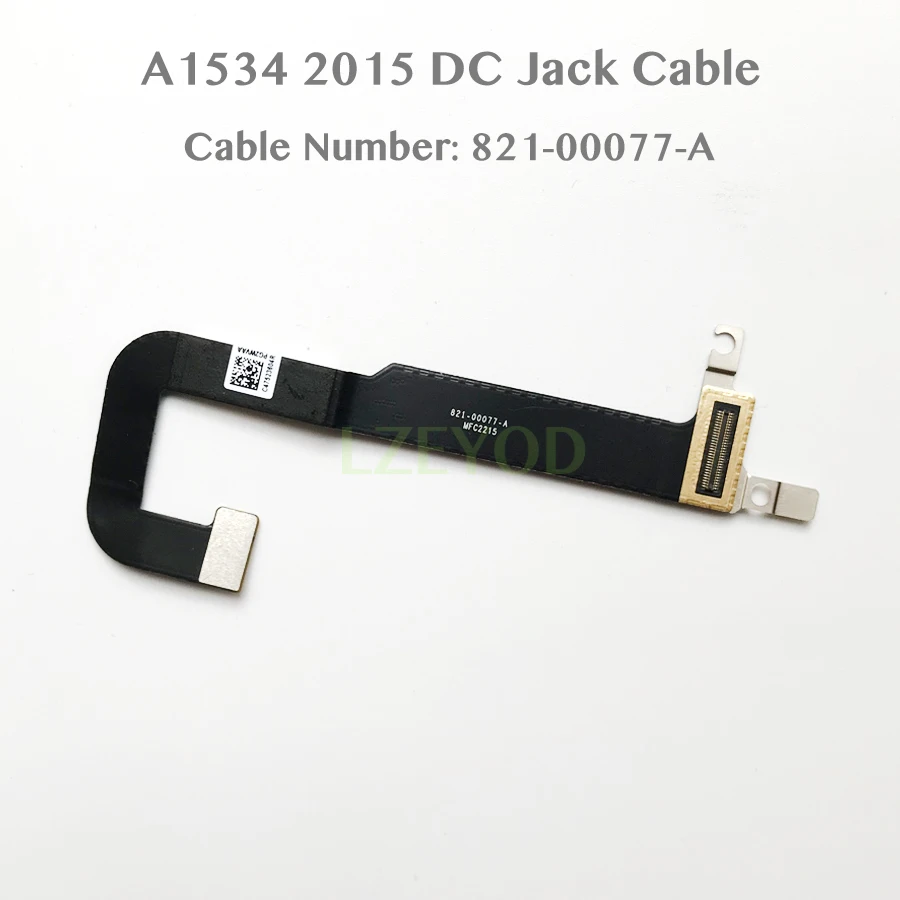 New A1534 DC-IN I/O USB-C Power DC Jack Flex Cable 821-00077-A For MacBook Retina 12