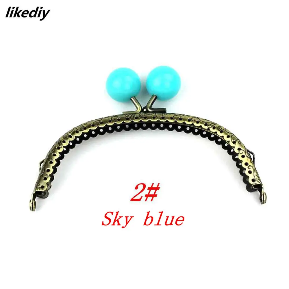 1 Piece 12.5 CM Antique Bronze Arc-shaped Candy Head Metal Purse Frame Kiss Clasp DIY Bag Accessories