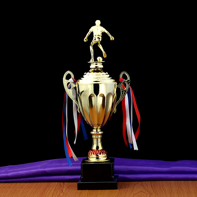 XH3171 football  Trophy Cup Award Contest Business Award Customize Trophy Golden Plating Team Sports Competition Craft Souvenir