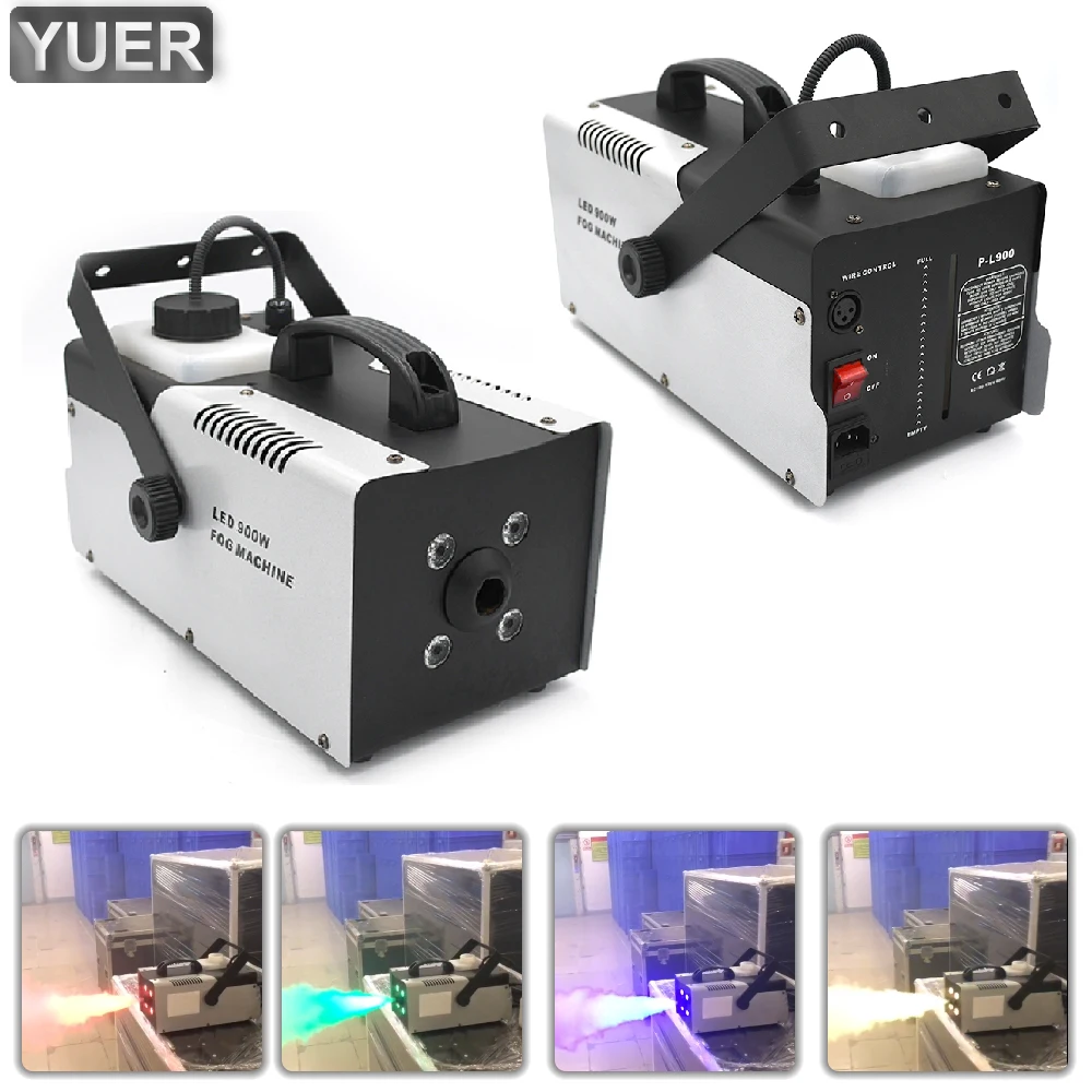 YUER 4X3W RGB 3IN1 LED Fog Machine Stage Special Effects Smoke Machine For DJ Disco Wedding Music Party Bar Club Dance Floor