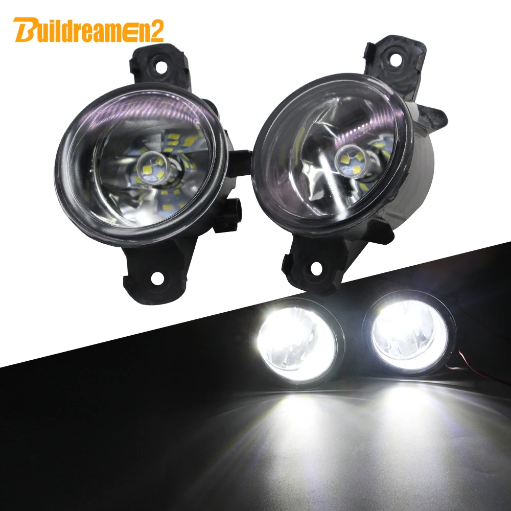 Buildreamen2 For Nissan Wingroad 2002 Car Accessories H11 Fog Light Assembly Lampshade + Bulb Daytime Running Light DRL 12V