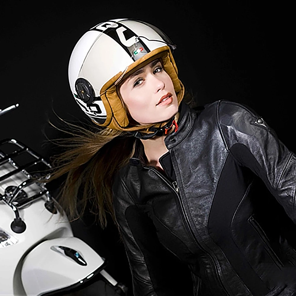 BEON Retro Vintage Motorcycle Helmet Men Women Motocross Helmet Open Face Scooter Biker Motorbike Racing Riding Helmet