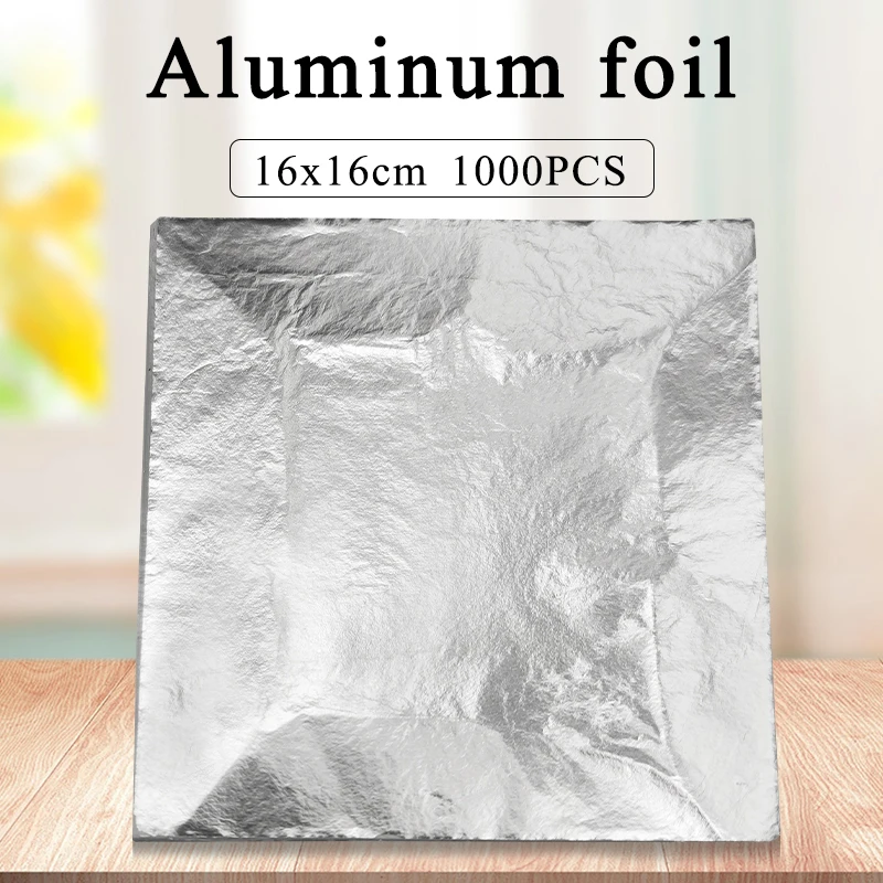 

Imitation Silver Foil Silver Gold Leaf Sheets 16x16cm 1000pcs for Gilding Home Decoration Arts and Crafts Painting Furniture