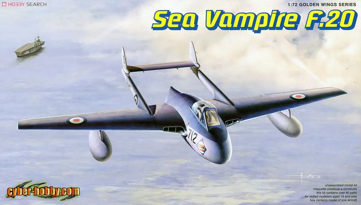 

Dragon 5112 1/72 Scale Sea Vampire F.20 Plastic Model Kit