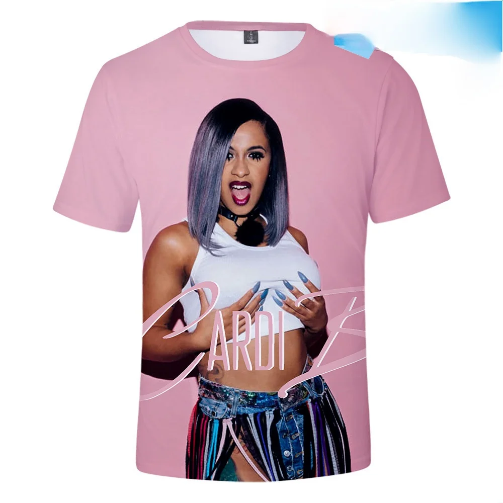 

2021 Hot Sale Rap Singer Cardi B 3D Printed T-shirt Men/women Fashion Casual Harajuku Summer Short Sleeve Hip Hop Sweatshirt Top