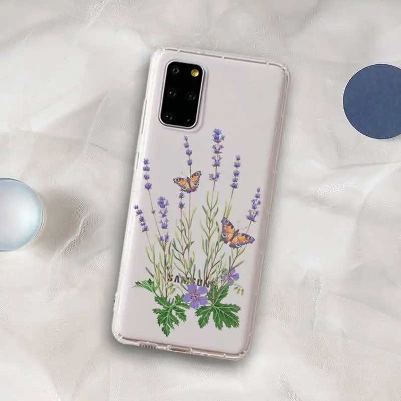 Lavender Flower Phone Case For Samsung A 51 30s 71 21s 70 10 31 30 52 12 40 S20 21 plus lite UlTRA