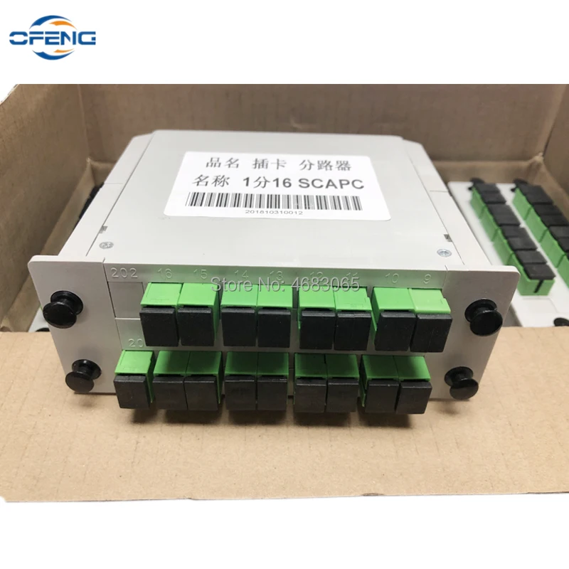 

1X16 SC APC Fiber Optic FTTH PLC Splitter Box Insert Sheet Type Fiber Optical Coupler Fiber Optical PLC Splitter box customized