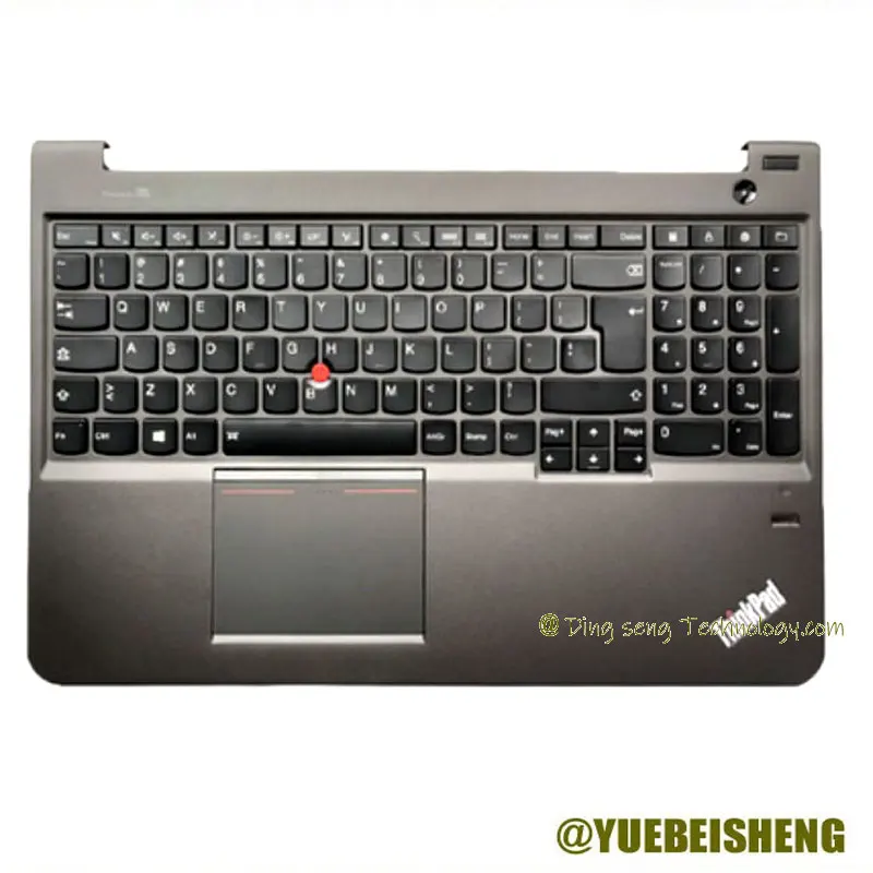 

New For Lenovo ThinkPad S5 S5-531 S5-540 palmrest UK keyboard upper cover with FP hole Touchpad