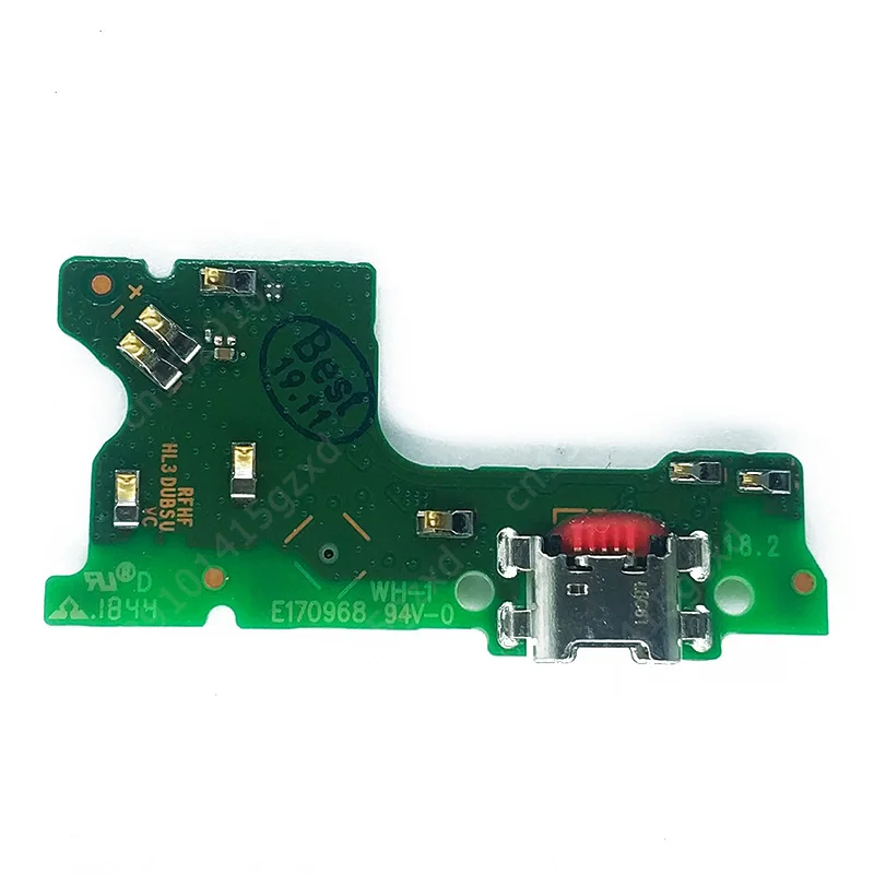 Porta de carregamento USB para Huawei, placa de carregamento, conector PCB Dork, substituição do cabo flexível, peças sobressalentes, Y7 2019, Y7 2019