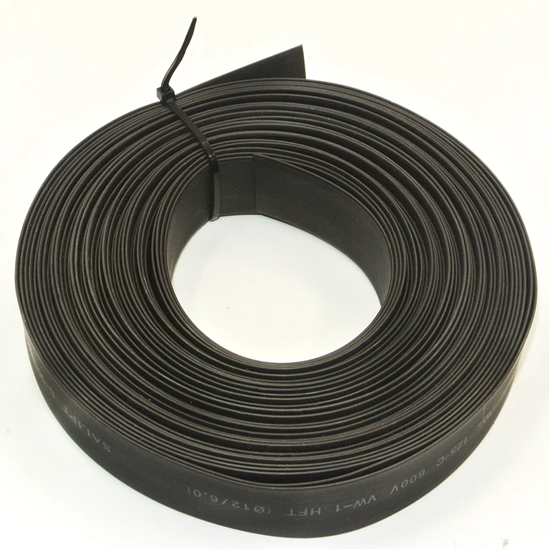 5 meter/lot Heat Shrink Tubing Tube Black Color 30mm 35mm 40mm 45mm 50mm