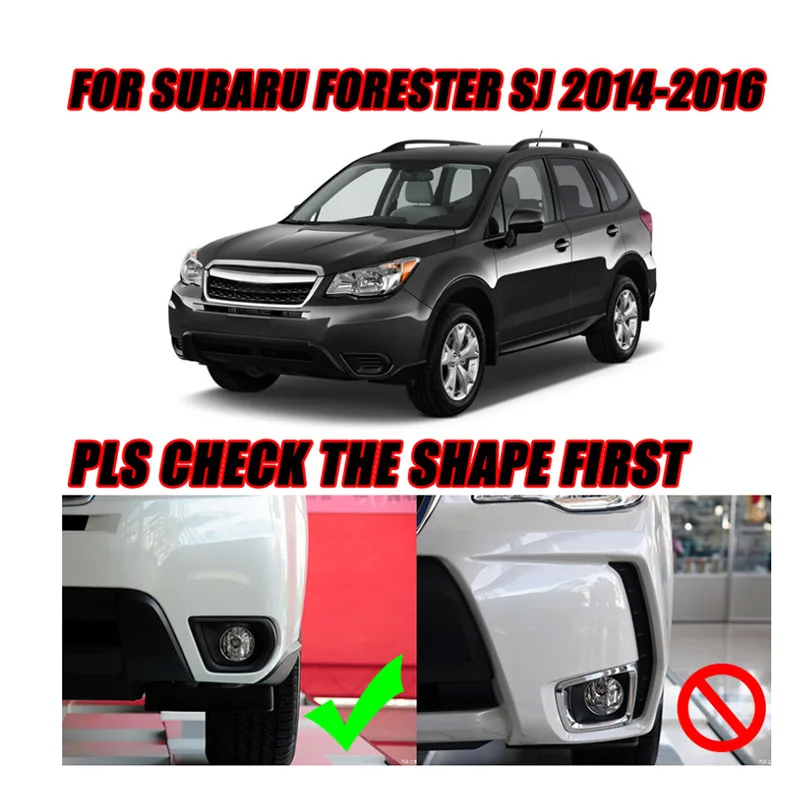 for Subaru forester SJ 2014 2015 2016 Chrome Front Fog Light Lamp Bumper Foglight Cover Trim Frame Car Styling Molding