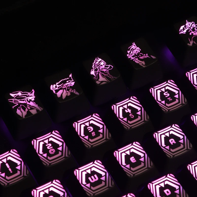 1 set high-end backlit keycap mechanical keyboard black hole coating key cap for EVA Corsair K70 Razer Cherry