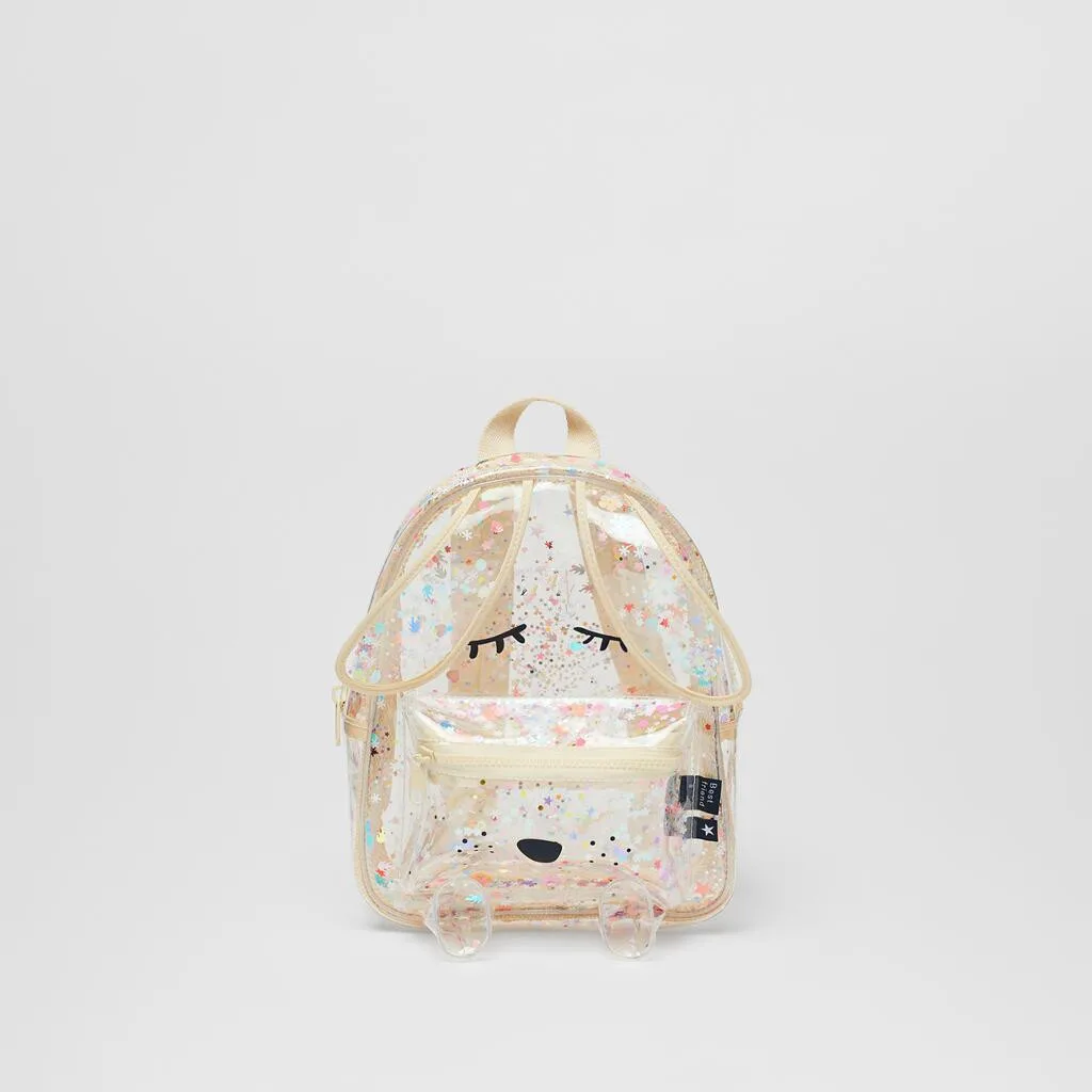 Summer new sequins glittering bunny shape transparent backpack shopping glitter cute children ladies shoulder bag