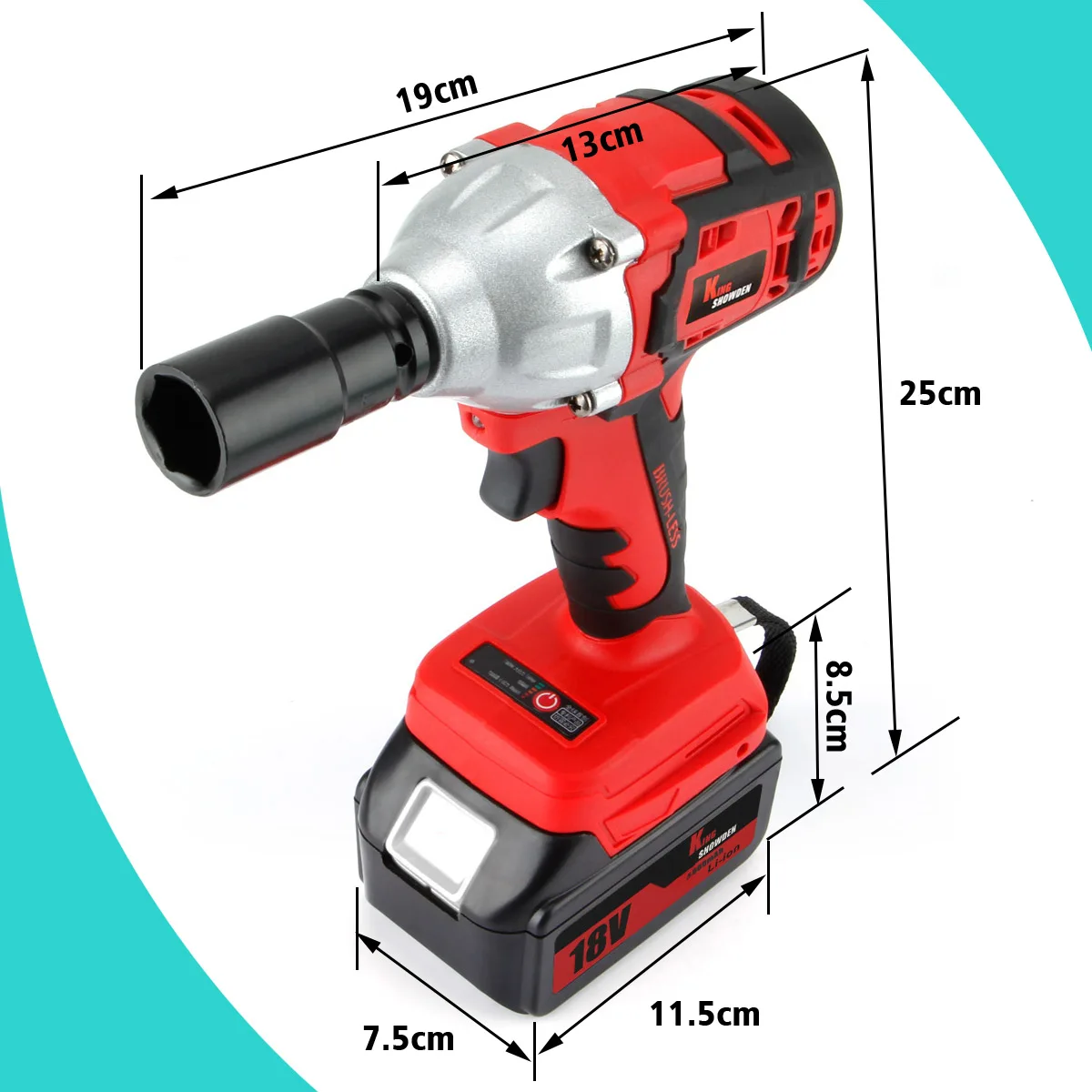 Brushless Impact Wrench Cordless Electric Screwdriver 520NM Accumulator Wrench Impact Drill Driver 1/2\