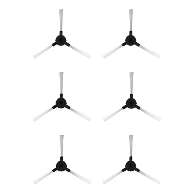 6 Buah Sikat Samping Pembersih Vakum Robot untuk BBK BV3521 Aksesori Suku Cadang Pembersih Vakum Robot