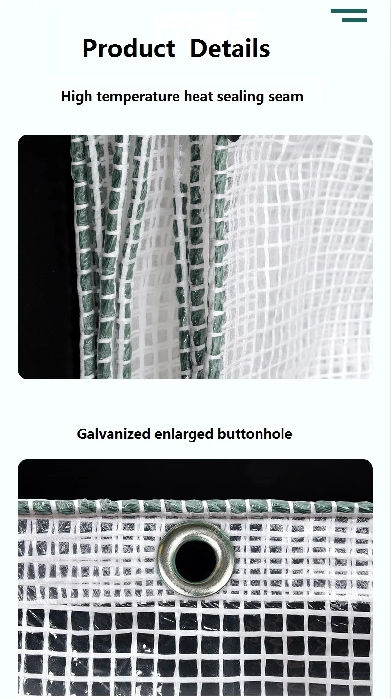 Verdicken 0,32mm Transparent Grün Qualität PVC Kunststoff Regendicht Plane Garten Gewächshaus Sonnenschutz Winddicht Regen Shelter – Detail 7