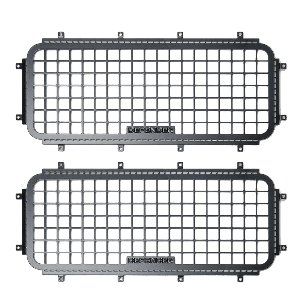 AXSPEED Metal Window Mesh Protective Net for TRX4 Defender 1/10 RC Crawler Car Rear Side Window Net Tail Windows