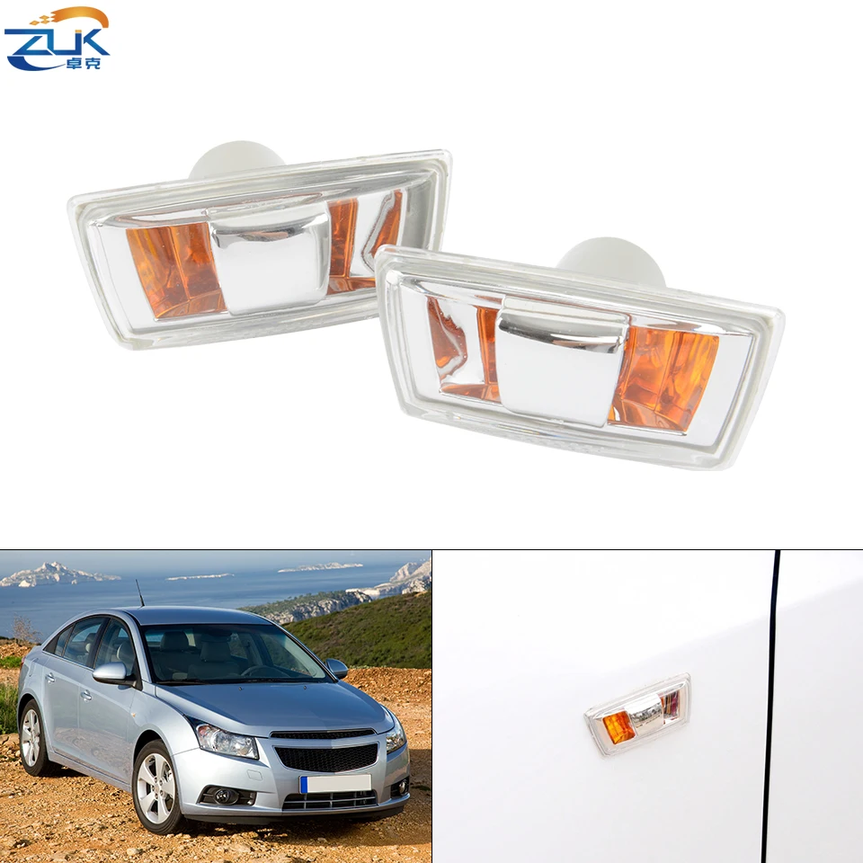 ZUK Side Turn Signal Fender Indicator Repeater Flasher Blinker Lamp For Chevrolet Cruze 2009 2010 2011 2012 2013 2014 2015 2016